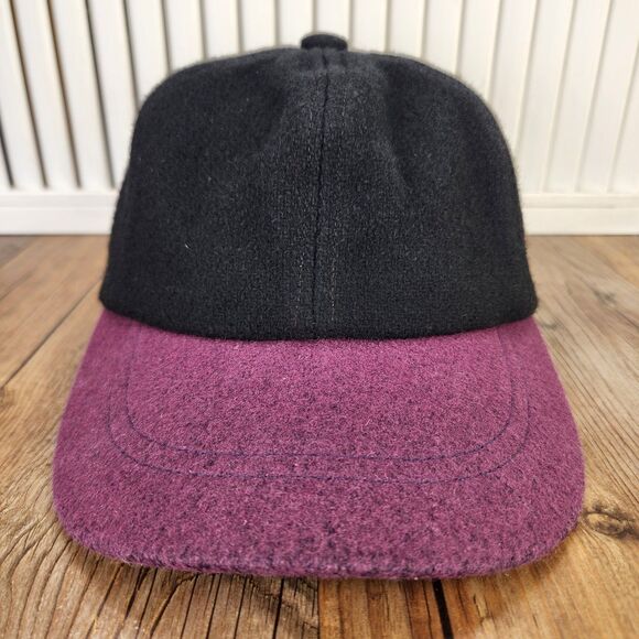 VTG London Fog Made in USA Wool Baseball Cap Size Small 6 7/8 Black Purple Cap main image 4